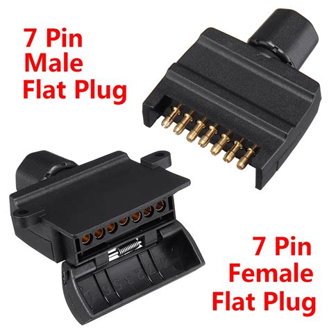 RV 7 Pin Male & Female Trailer Connector, Vehicle 